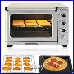 10 in 1 Countertop Toaster Oven Convection & Rotisserie, Knob with LED displa