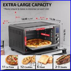 10-in-1 TOSHIBA AC25CEW-SS Large 6-Slice Convection Toaster Oven for Countertops