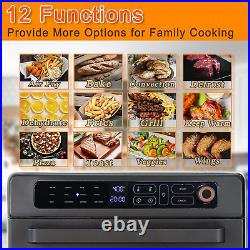 12-In-1 Convection Oven Countertop with 4 Accessories Air Fryer Toaster Oven