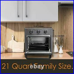 1300W 21QT 5in1 Countertop Air Fryer Toaster Oven for Bake/Broil/Toast/Air Roast