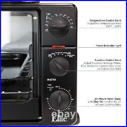 1500W Countertop Toaster Oven Broiler with Convection Rotisserie Grill Griddle Top