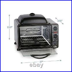 1500W Countertop Toaster Oven Broiler with Convection Rotisserie Grill Griddle Top