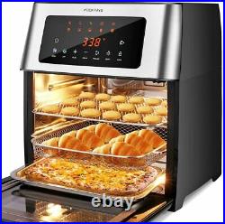 16QT Air Fryer Toaster Oven, 10in1 & Oilless cooker, Countertop Convectio Gift-NEW