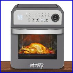 16-in-1 12 Quart Air Fryer Toaster Oven Pro Countertop Convection Oven Gray