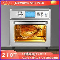 1700W Air Fryer Toaster Oven 6 Slice 21QT Convection Airfryer Countertop Power