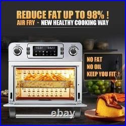 1700W Electric Air Fryer Oven 23L Countertop Toaster Oven Rotisserie Bake Rack
