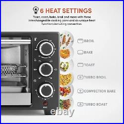 17.5L Countertop Convection Oven Air Fryer Toaster Oven Microwave Roast Broiler