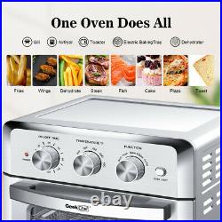 19QT Convection Air Fryer Countertop Oven Rotisserie Dehydrator Toaster Fryers