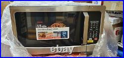 1.5 cu. Ft. Countertop Small Convection Microwave Stainless Steel Safety Lock