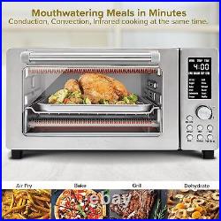 21-Qt 12-in-1 Digital Toaster Oven, Countertop Convection Oven & Air Fryer Combo