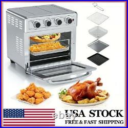 22 Quart Countertop Toaster Oven Convection 1700W Air Fryer with LED Lig