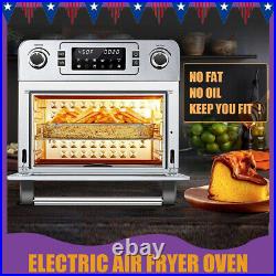 23L 1700W Electric Power Air Fryer Oven 2 speeds Countertop Toaster Oven Rack us