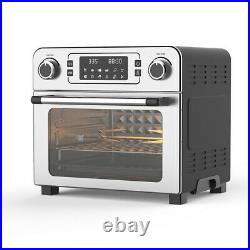 23L 1700W Electric Power Air Fryer Oven 2 speeds Countertop Toaster Oven Rack us