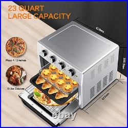 24QT 7-in-1 Convection Oven Countertop Air Fryer Toaster Oven Combo Kitchen Use