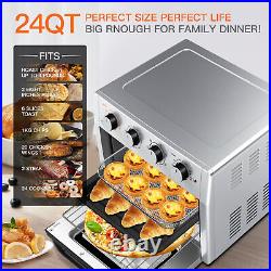 24QT Air Fryer Toaster Oven Combo WEESTA 7-in-1 Convection Oven Countertop L US