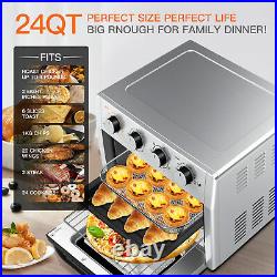 24QT Air Fryer Toaster Oven Combo WEESTA 7-in-1 Convection Oven Countertop Large