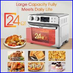 24Quart LCD Countertop Air Fryer Convection Toaster Oven with Rotisser Dehydrator