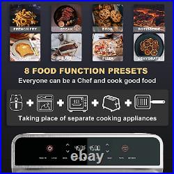 26Qt Countertop Convection Oven, 8-In-1 Extra Large Air Fryer Toaster Oven, 1700
