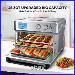 26.3 QT Extra Large Air Fryer Toaster Oven Combo 21-In-1 Countertop Convection