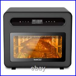 26 QT Air Fryer Toaster Steam Convection Countertop Oven Black Stainless Steel