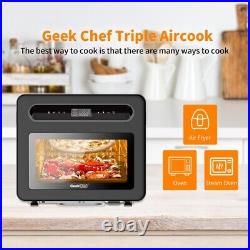 26 QT Countertop 6 Slice Steam Convection Dehydrate Air Fryer Toaster Oven