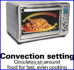 31190C Digital Display Countertop Convection Toaster Oven with Rotisserie, Large