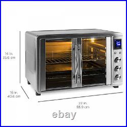 55L 1800W Extra Large Countertop Turbo Convection Toaster Oven With French Doors