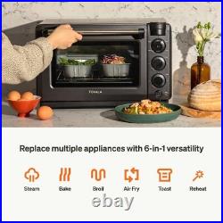 6-In-1 Countertop Convection Oven Steam Toast Air Fry Bake Broil Cooking Kitchen