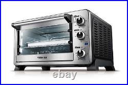 6 Slice Convection Countertop Toaster Oven Adjustable Rack Stainless Steel New