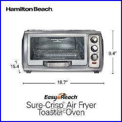6 Slice Countertop Convection Air Fryer Toaster Oven timer Stainless Steel New