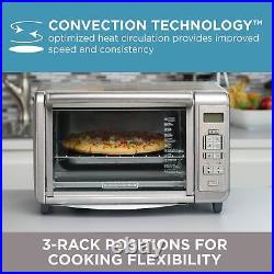 6-Slice Digital Toaster Oven Countertop Stainless Steel Convection With Timer Hot
