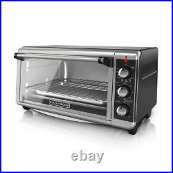 8 Slice Extra-Wide Convection Countertop Toaster Oven Stainless Steel Baking New