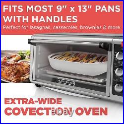 8 Slice Extra-Wide Stainless Steel Countertop Toaster Pizza Oven Convection New