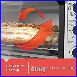 8-Slice Wide Convection Countertop Toaster Oven Stainless Steel Toaster Oven