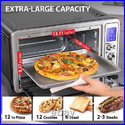 AC25CEW-SS Large 6-Slice Convection Toaster Oven Countertop, 10-In-One with Toas