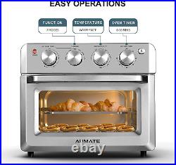 AUMATE Air Fryer Toaster Oven, 7-In-1 Countertop Convection Toaster, 19 Quart Co