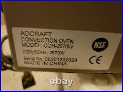 Adcraft COH-2670W Half Size Convection Oven 208/240V, 2670W WORKING CONDITION