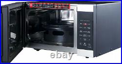 Air Fry Microwave 0.9 Cu Ft 900W Black Stainless Steel Food Cook Heating Home