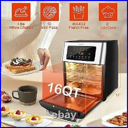 Air Fryer 16QT 10 in 1 AirFryer Toaster Oven Oilless cooker Countertop Oven Hot