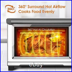 Air Fryer Convection Toaster Oven Countertop, Adjustable Dual Even Heat Zones