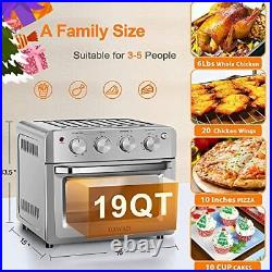 Air Fryer Oven, Small Convection Toaster Oven Countertop Air Fryer, 10'