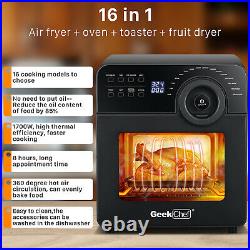 Air Fryer Toaster Oven 15QT Convection Airfryer Countertop Roast Broil Kitchen