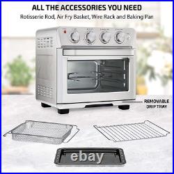 Air Fryer Toaster Oven, 1700W Stainless Steel Countertop Convection Oven