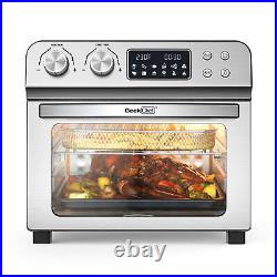 Air Fryer Toaster Oven 24Quart LCD Countertop Convection Airfryer Rotisserie