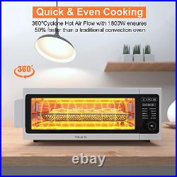 Air Fryer Toaster Oven Combo 10-In-1 Countertop Convection Oven 1800W, Flip u
