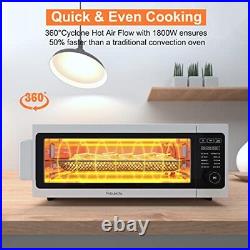 Air Fryer Toaster Oven Combo 10-in-1 Countertop Convection Oven 1800W, White