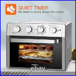 Air Fryer Toaster Oven Combo 7-in-1 Convection Oven Countertop 24QT With E-Recipes