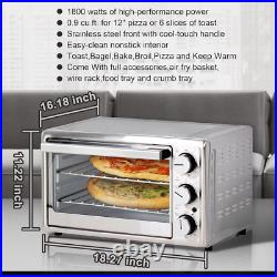 Air Fryer Toaster Oven Countertop 6 Slices Convection 0.9 Cu. Ft Broil & Bake