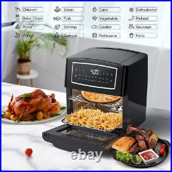 Air Fryer Toaster Oven Countertop Convection Toaster Digital Bake Broil Oven Blk