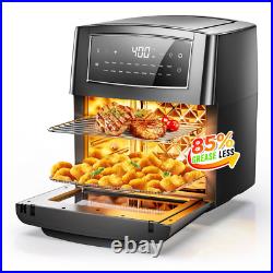 Air Fryer Toaster Oven Countertop Convection Toaster Digital Bake Broil Oven Blk